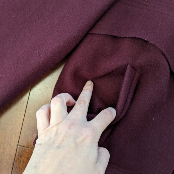 Moschino cheap and chic burgundy women's wool blazer in size 6 - Picture 9 of 14